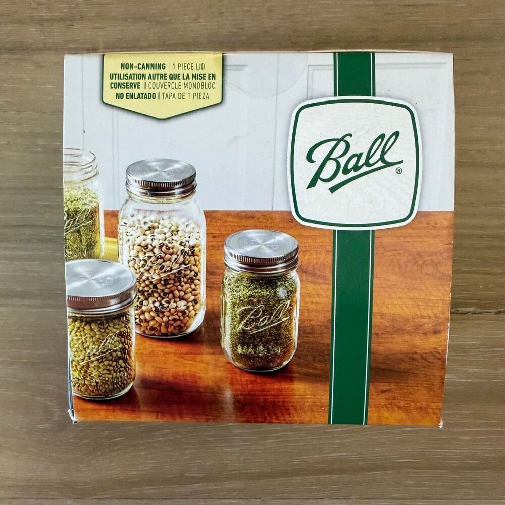 New Ball Jar Stainless Steel One-Piece Mason Jar Lids Set Of 3 Southern Storage